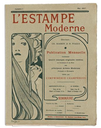 VARIOUS ARTISTS.  LESTAMPE MODERNE. Complete set of 100 plates in 24 fasicles. 1897-1899. Sizes vary, each approximately 16x12 inches,